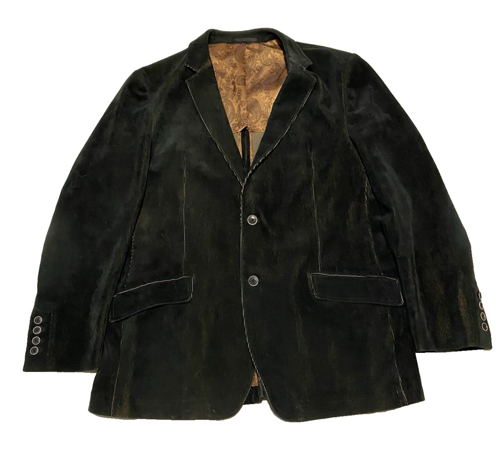 Assets by Andrew Fezza Mens Corduroy Blazer Size 44L Professor Western Cowboy